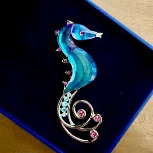 SWAROVSKI Pin Brooch Seahorse